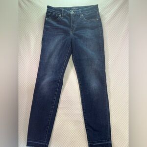 Lucky Brand Women’s Ava Skinny Jean 4/27‎ Blue Dark Wash Denim Raw Hem
